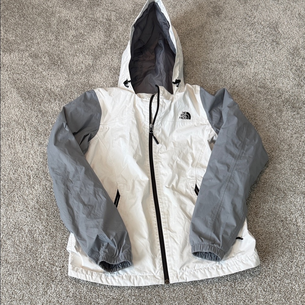 The North Face White and Gray Outdoor Jacket